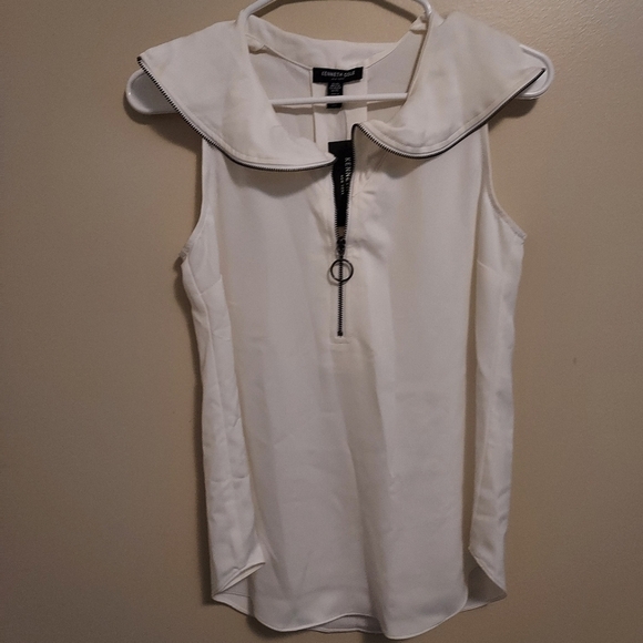Kenneth Cole blouse white xs NWT - Picture 12 of 16